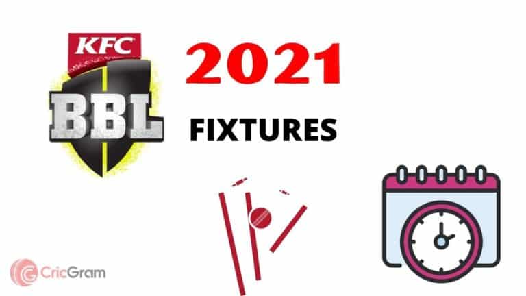 BBL 2021 Schedule
