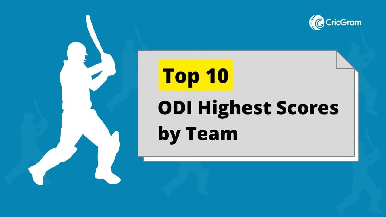 Top 10 Highest ODI Scores by team
