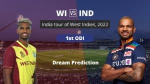 WI vs IND Dream11 Team Prediction 1st ODI