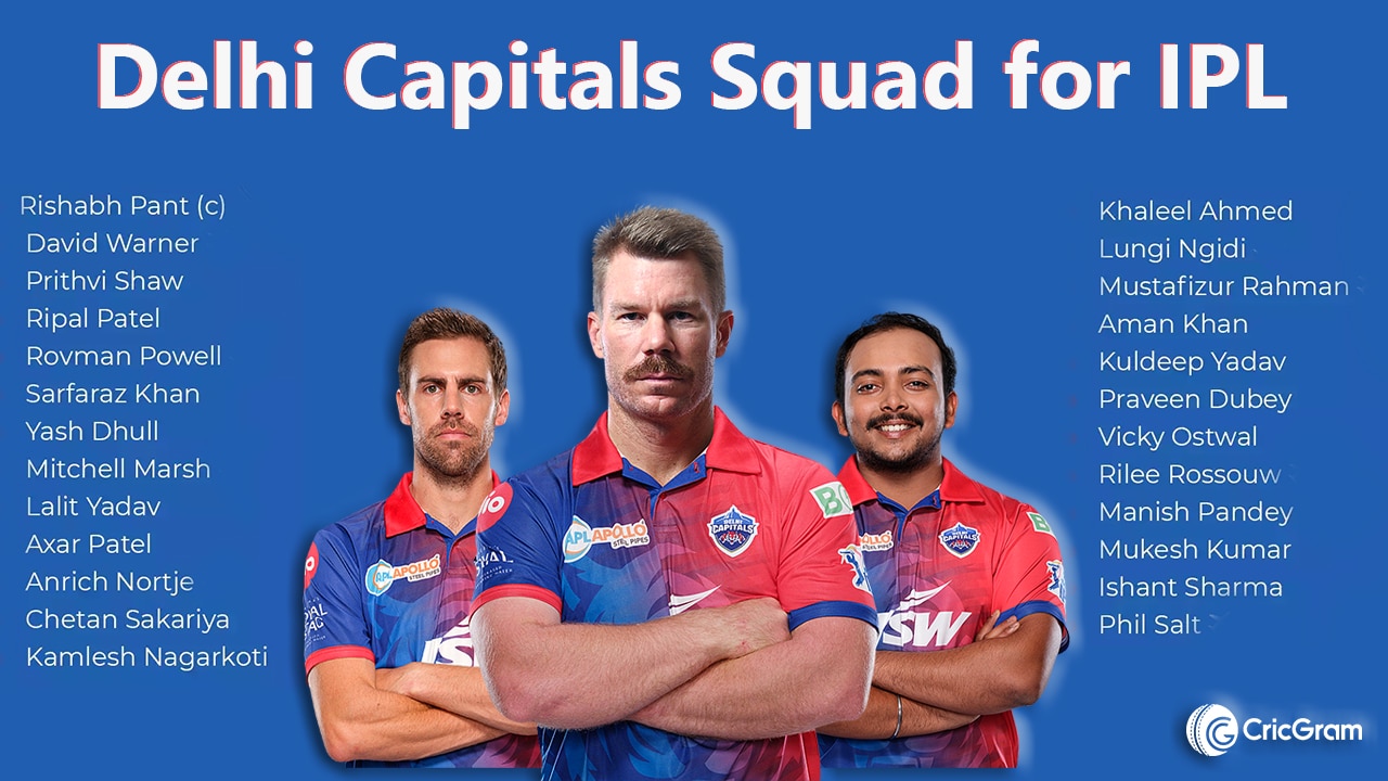 Delhi Capitals Player List 2023