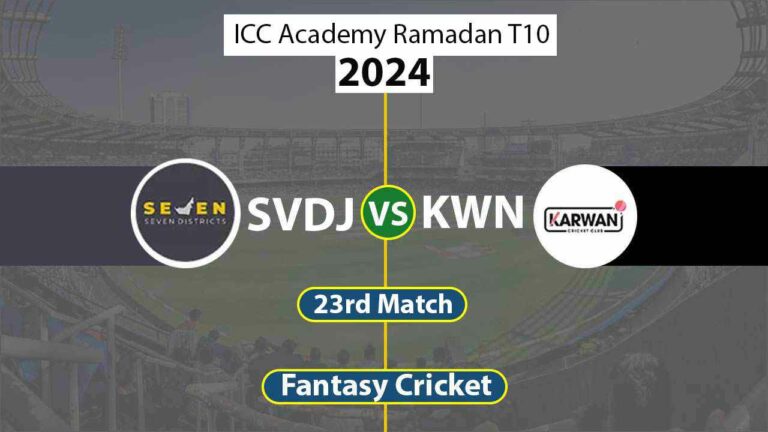 KWN vs SVDJ 23rd ICC Academy Ramadan T10