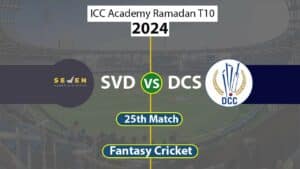 SVD vs DCS 25th ICC Academy Ramadan T10