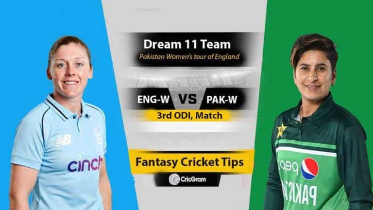 EN-W vs PK-W Dream 11 Team, 3rd ODI Pakistan Women's Tour of England