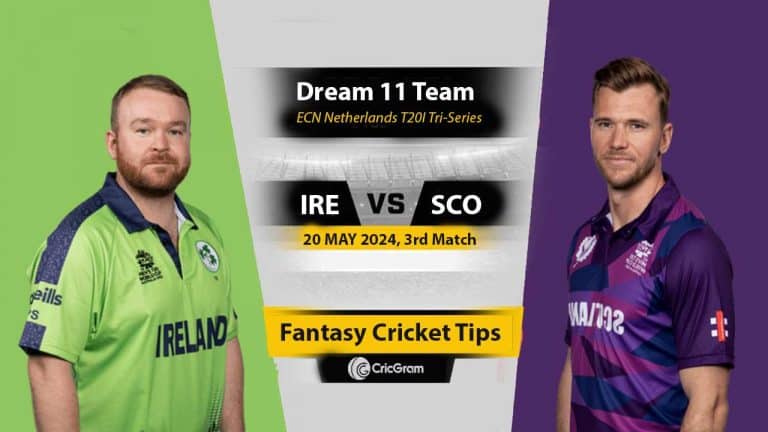IRE vs SCO Dream 11 Team, 3rd T20I ECN Netherlands T20I Tri-Series