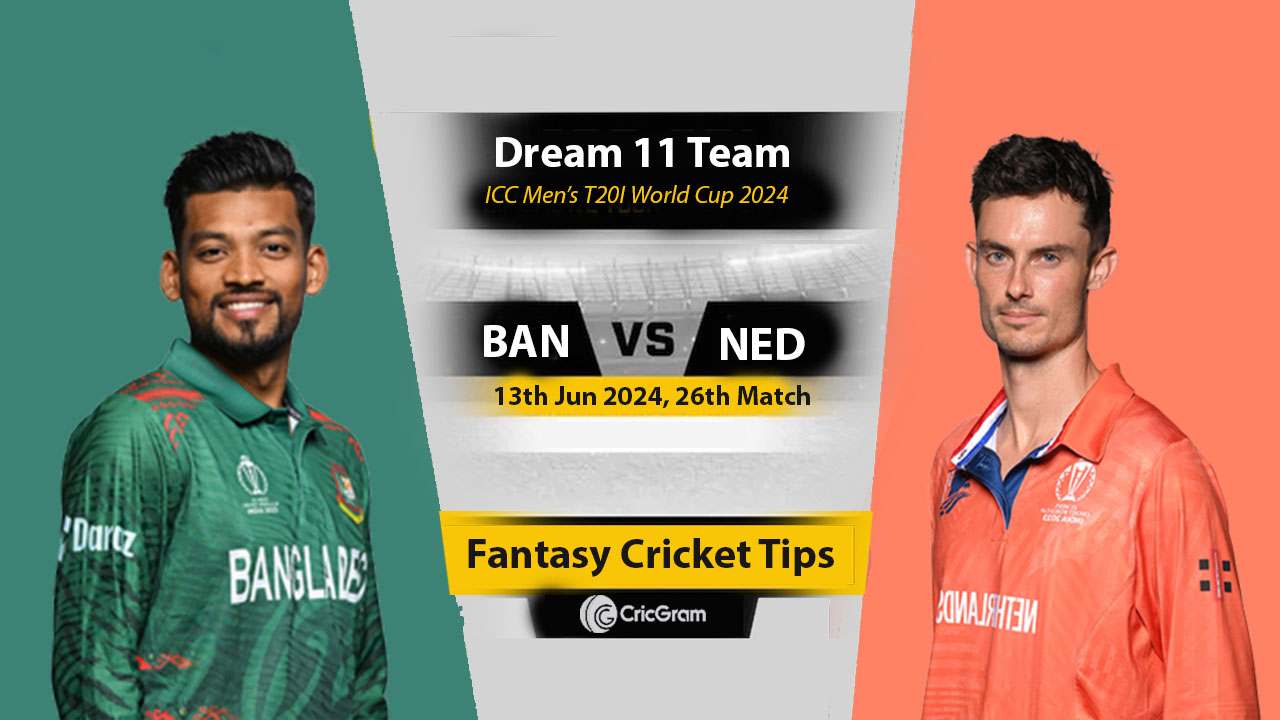 BAN vs NED Dream11 Prediction World Cup 2024
