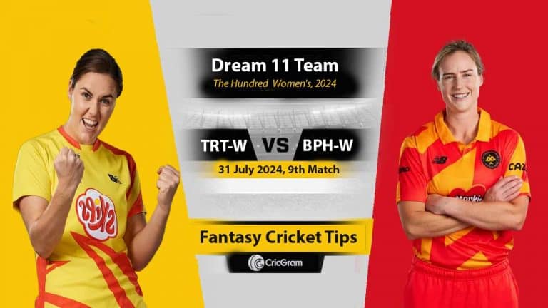TRT-W vs BPH-W Dream 11 Team, 9th The Hundred Women's 2024