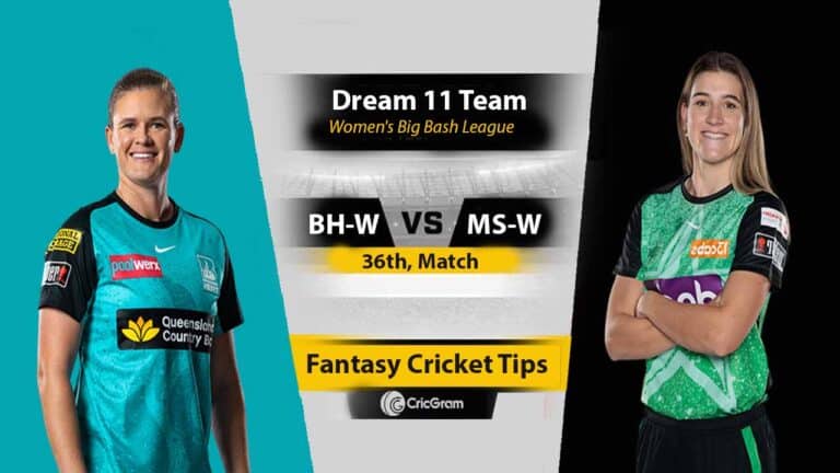 BH-W vs MS-W Dream 11 Team, 36th Match WBBL