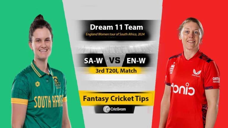 SA-W vs EN-W Dream11 Team, 3RD T20I, England Women tour of South Africa, 2024