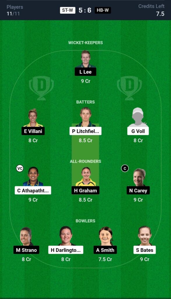 ST-W vs HB-W Dream11 Prediction Knock Out