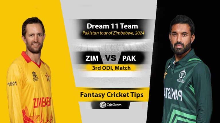 ZIM vs PAK Dream 11 Predication Team, 3rd ODI 2024