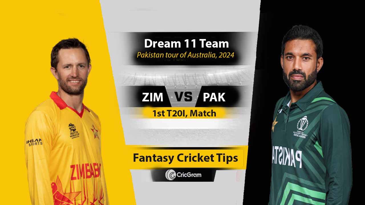 ZIM vs PAK Dream11 Prediction, 1st T20I Match Preview and Best Picks 2024