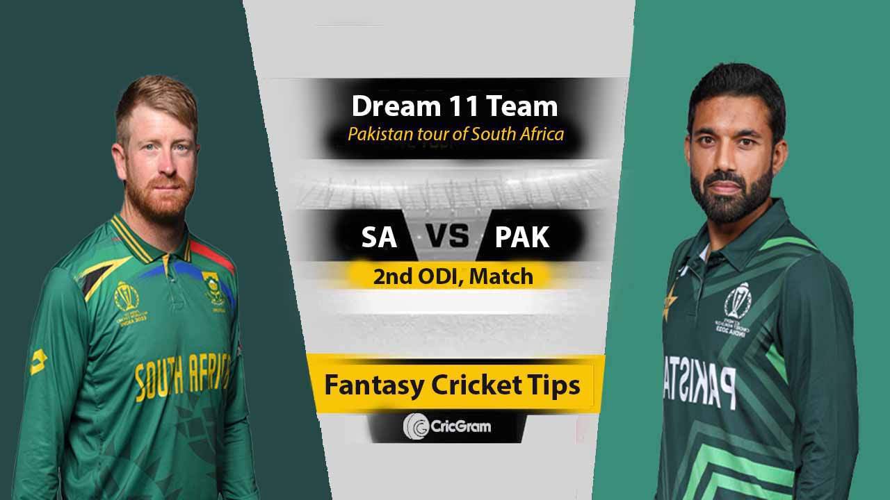 SA vs PAK Dream11 Prediction 2nd ODI, Pakistan Tour of South Africa 2024