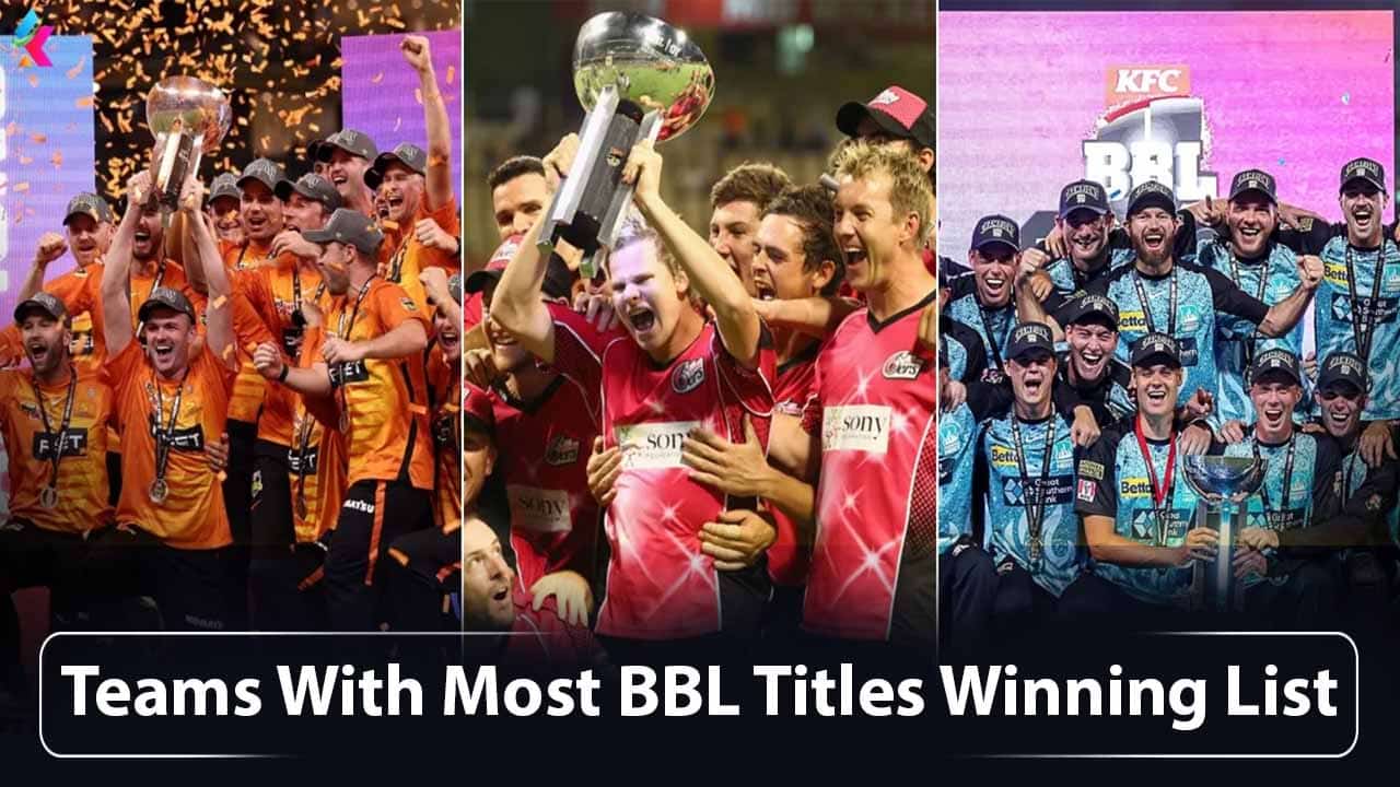 Teams With Most BBL Titles Winning List