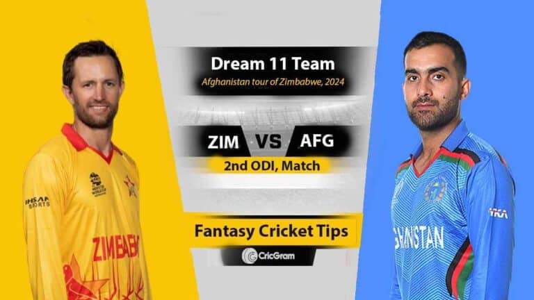 ZIM vs AFG Dream11 Prediction 2nd ODI, Afghanistan Tour of Zimbabwe 2024