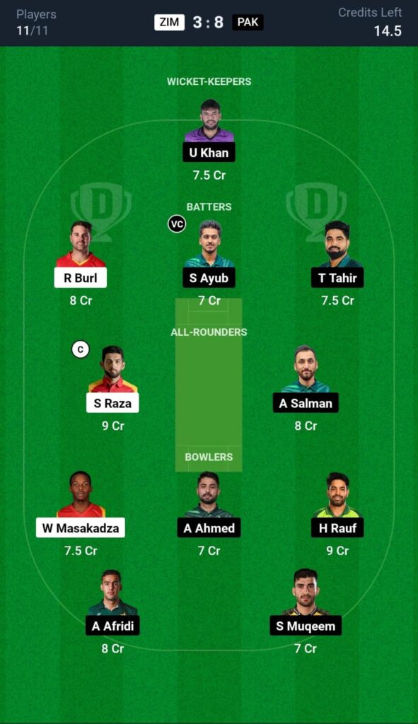 ZIM vs PAK Dream11 Prediction 2nd T20I