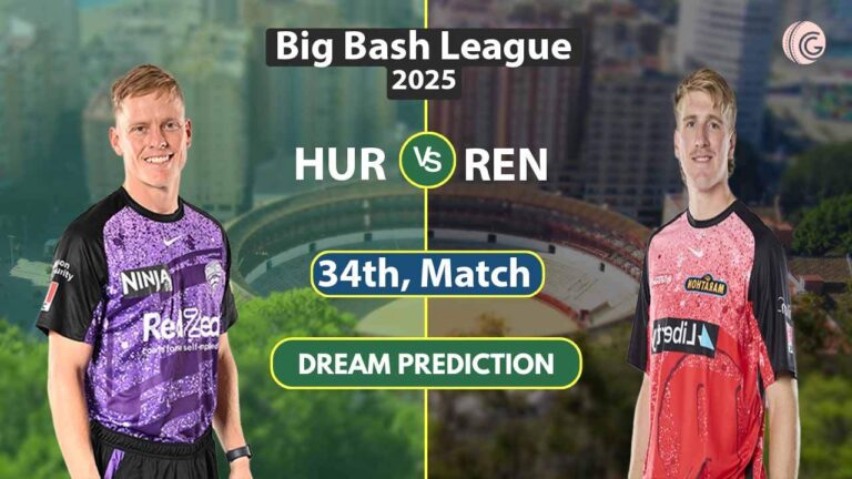 HUR vs REN Dream 11 Team Predication, 34th Match, BBL 2025