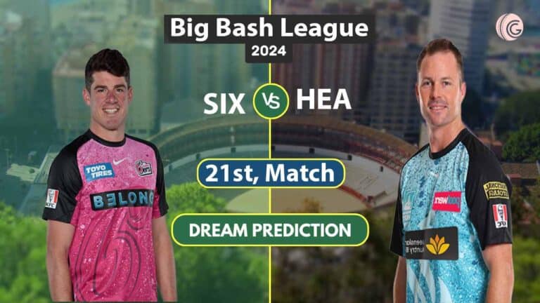 SIX vs HEA Dream 11 Team, 21st Match, BBL 2024
