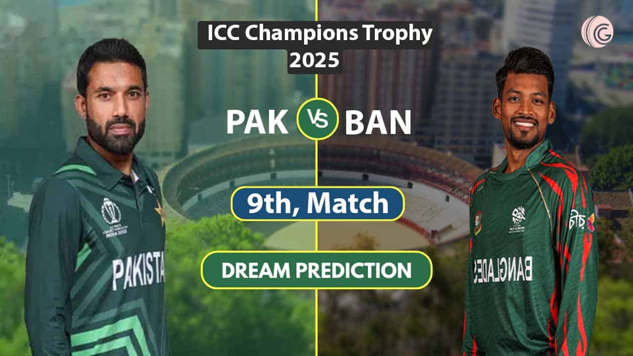 PAK vs BAN Dream11 Prediction, Best Captain Choice, 9th Match