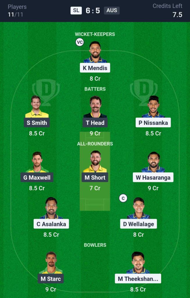 SL vs AUS Dream11 Prediction 2nd ODI