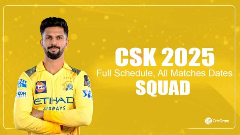 CSK Full Schedule IPL 2025