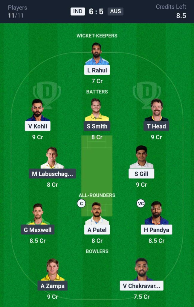 IND vs AUS Dream11 Prediction 1st Semi Final