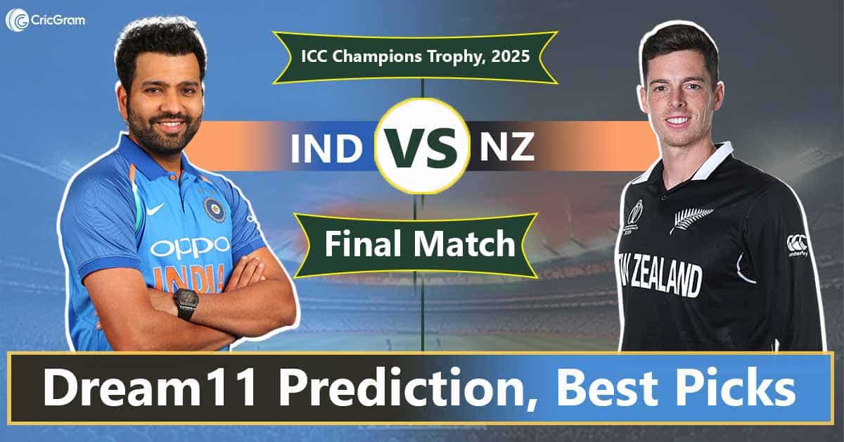 IND vs NZ Dream11 Prediction, Best Picks, Final, Match