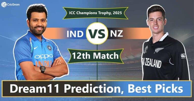 IND vs NZ Dream11 Prediction, Best Picks,12th Match
