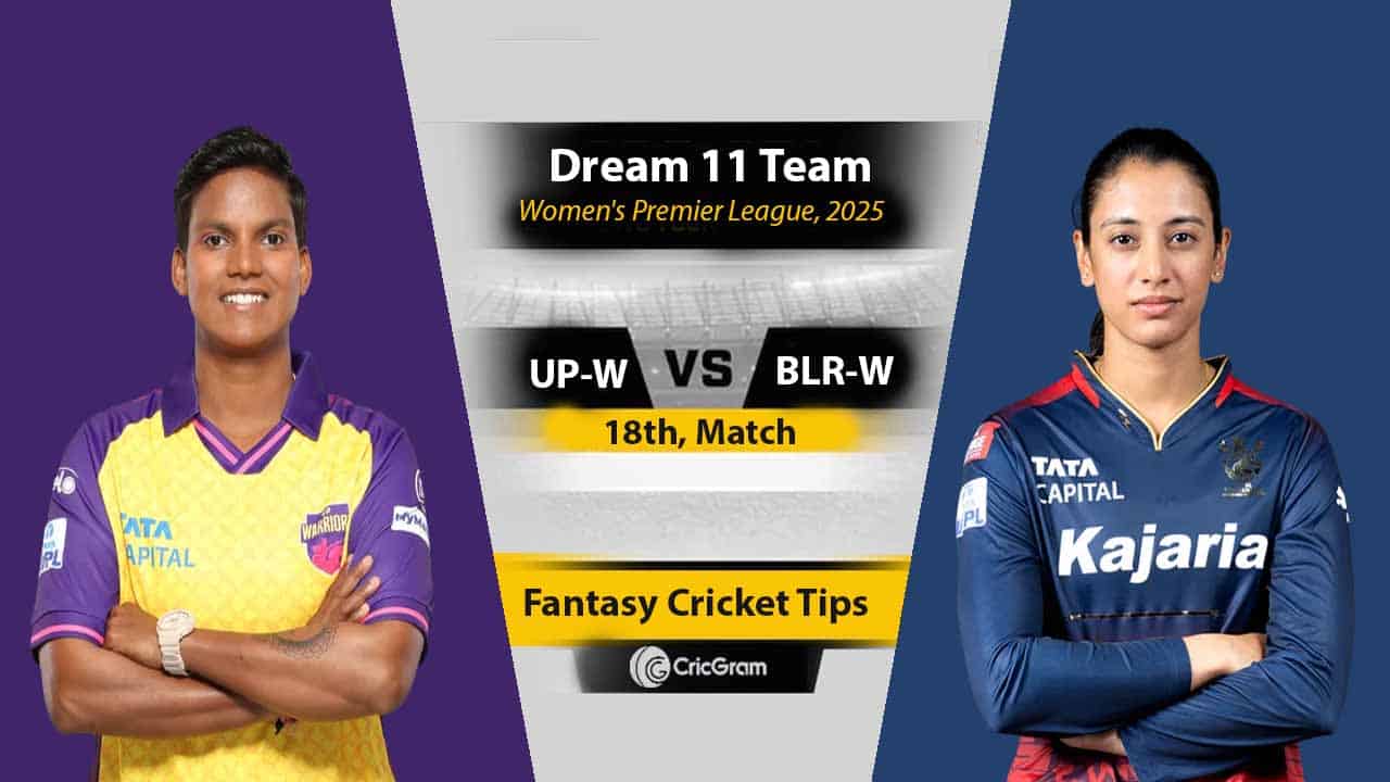 UP-W vs BLR-W Dream11 Prediction, Best Captain Pick: 18th Match, WPL 2025