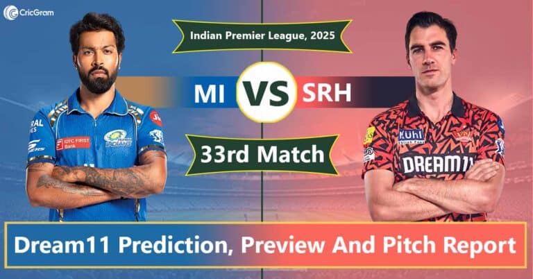 MI vs SRH Dream11 Prediction, Playing 11, Fantasy Cricket Tips: 33rd Match, IPL 2025