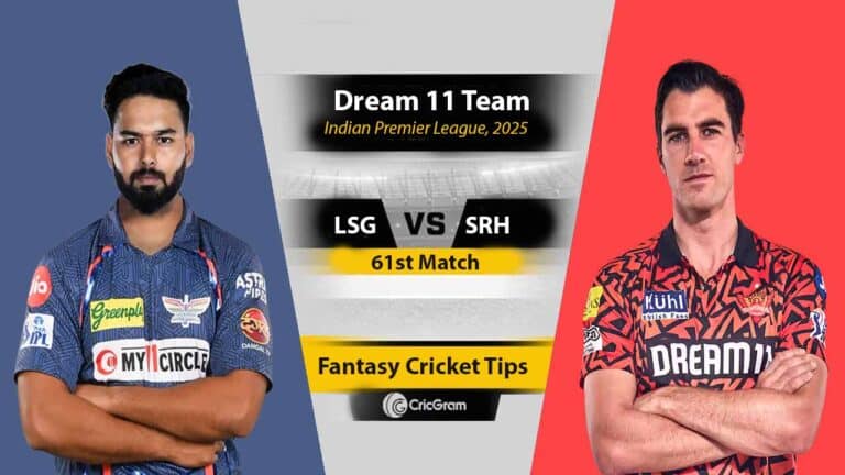 LSG vs SRH Dream 11 Predication Team, 61st, IPL 2025