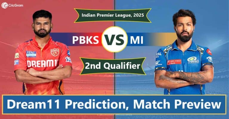 PBKS vs MI Dream11 Prediction & Top Picks – IPL 2025 Qualifier 2