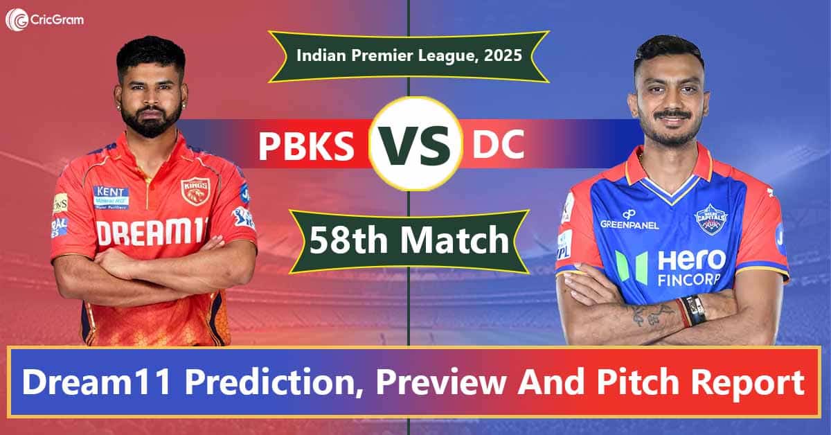 PBKS vs DC Dream11 Prediction, Playing 11, 58th, Match, ipl 2025