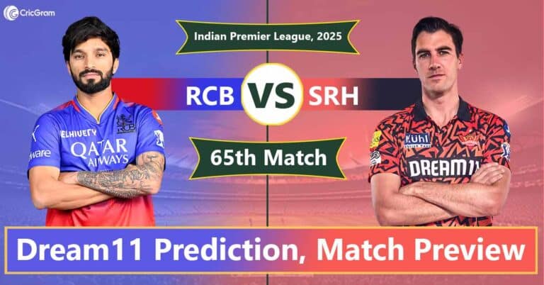 RCB vs SRH Dream 11 Team Predication, 65th Match, IPL 2025