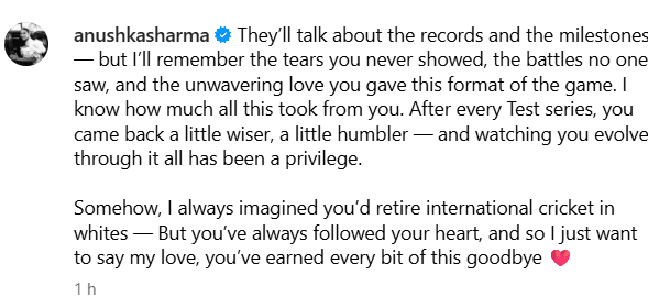 Virat Kohli Retires From Test Cricket