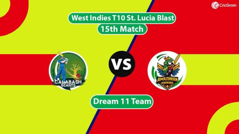 CBG vs AMW Dream 11 Team, 15th Match West Indies T10 St. Lucia Blast
