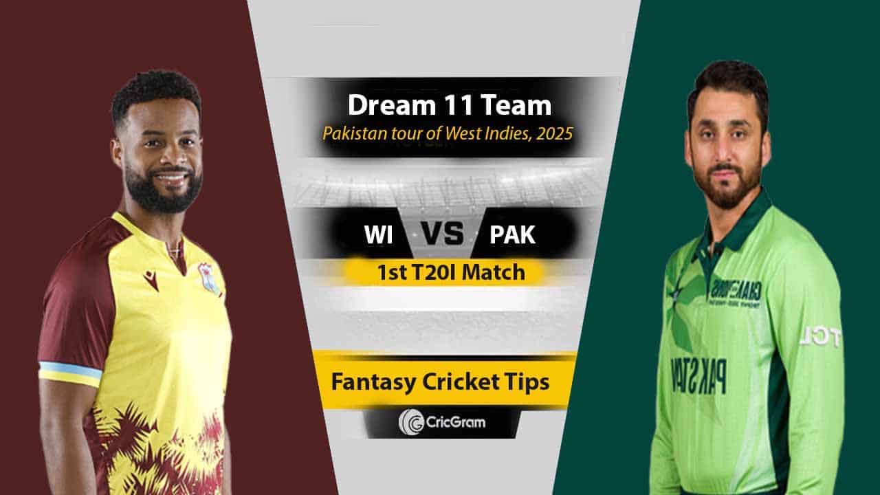 WI vs PAK Dream 11 Predication Team, 1st T20I, Pakistan tour of West Indies