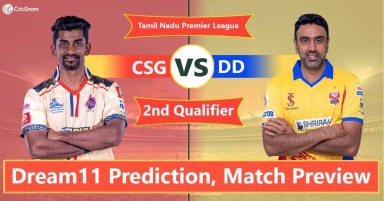 CSG vs DD Dream 11 Team, 2nd Qualifier TNPL 2025