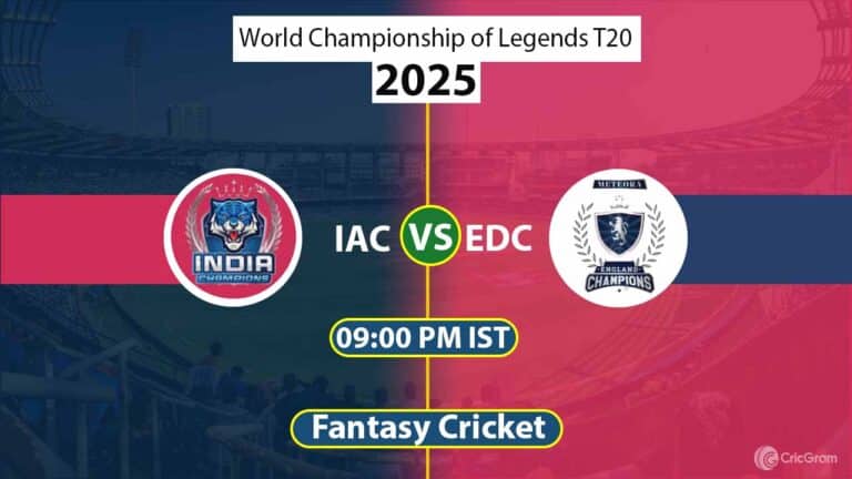 IAC vs EDC Dream 11 Team,13th World Championship of Legends T20