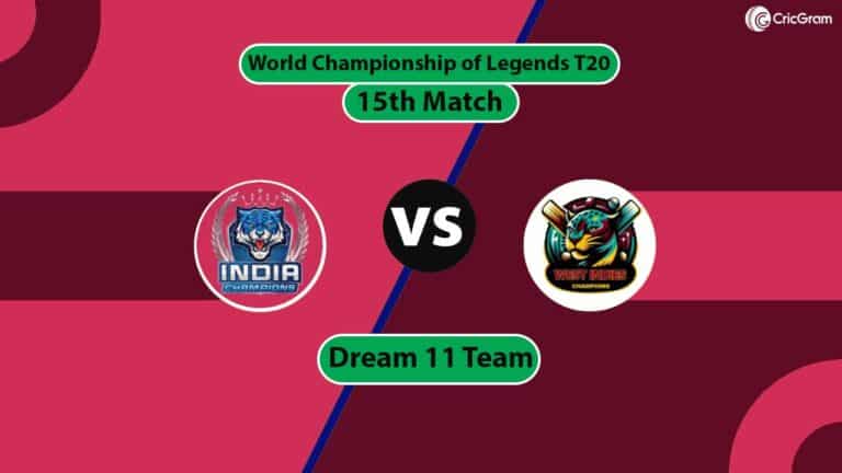 IAC vs WIC Dream 11 Team, 15th Match World Championship of Legends T20