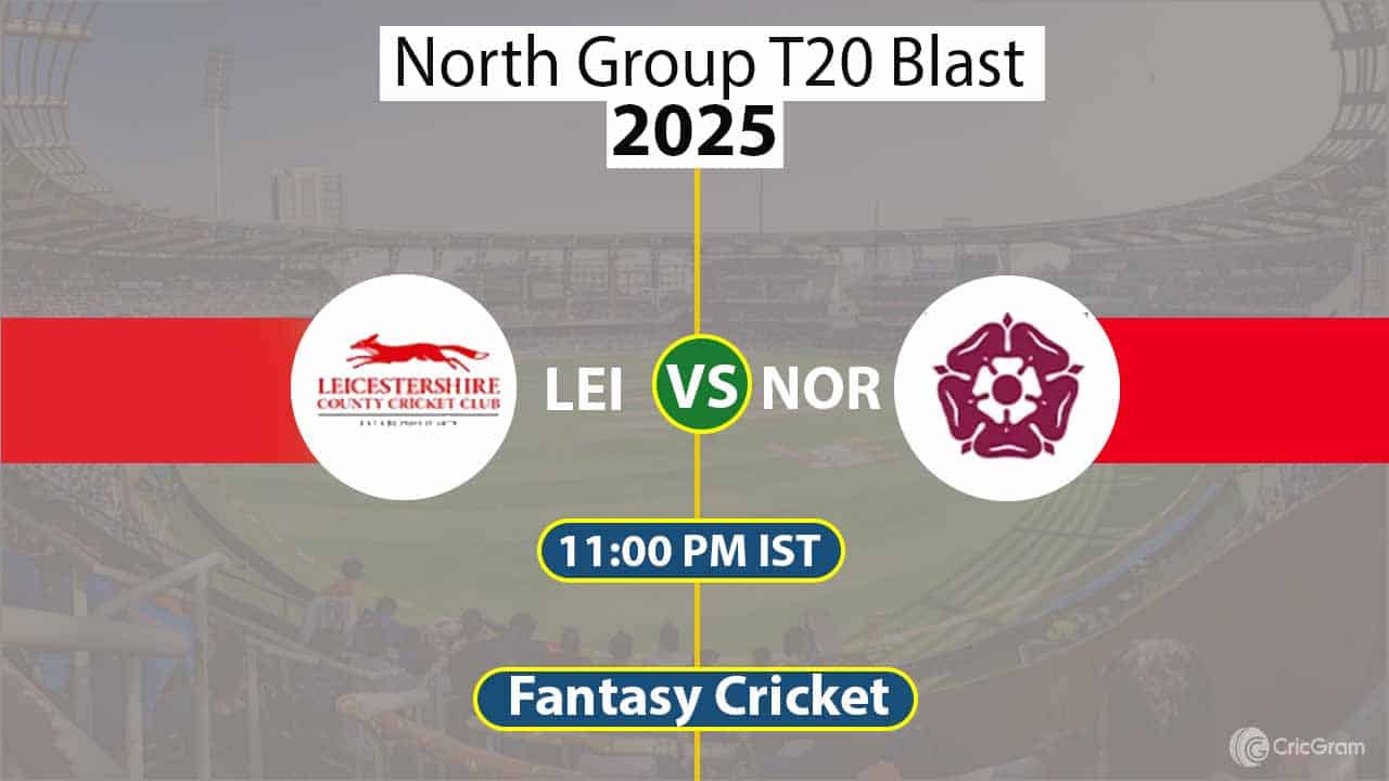 LEI vs NOR Dream 11 Team, North Group T20 Blast
