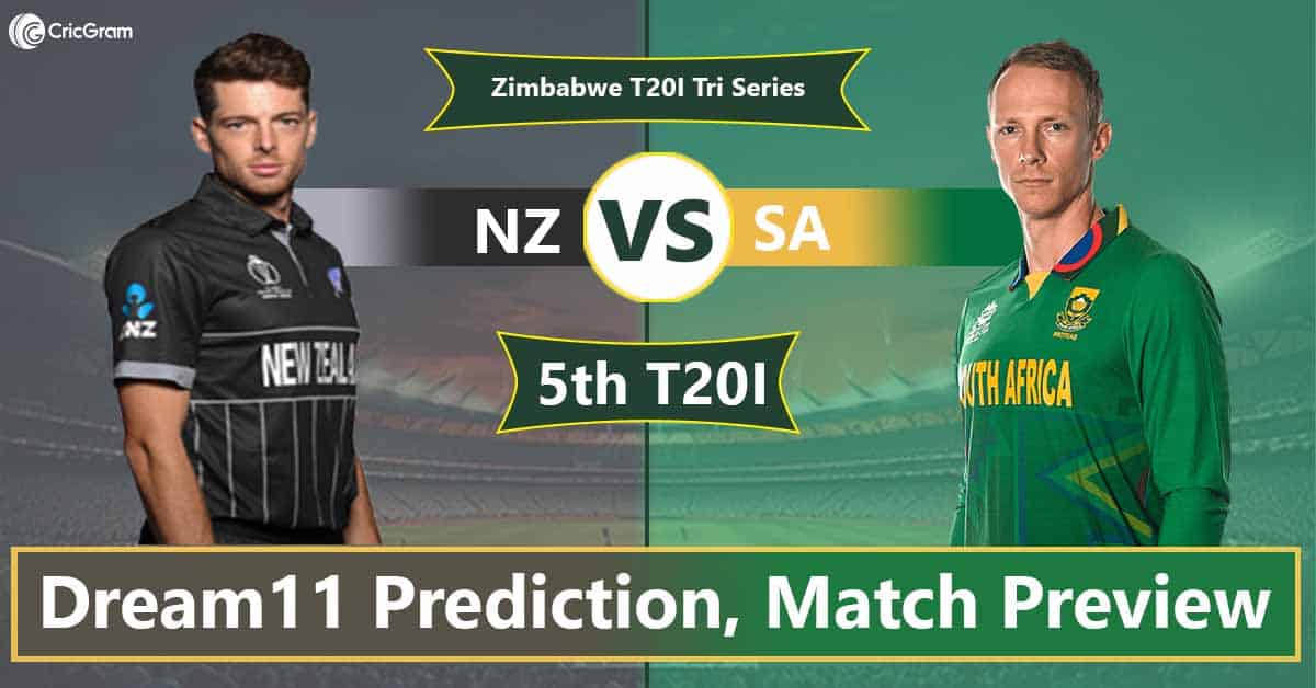 SA vs NZ Dream 11 Team, 5TH T20I Zimbabwe T20I Tri Series