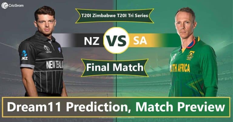 SA vs NZ Dream 11 Team, Final Match, T20I Zimbabwe T20I Tri Series