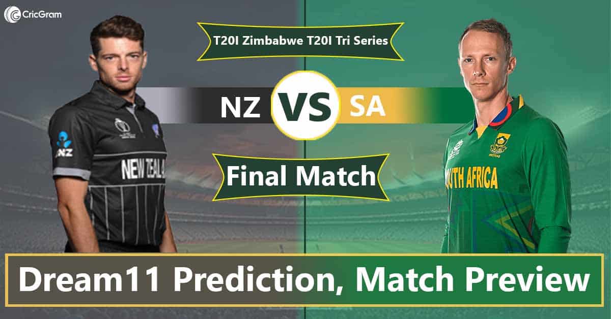 SA vs NZ Dream 11 Team, Final Match, T20I Zimbabwe T20I Tri Series