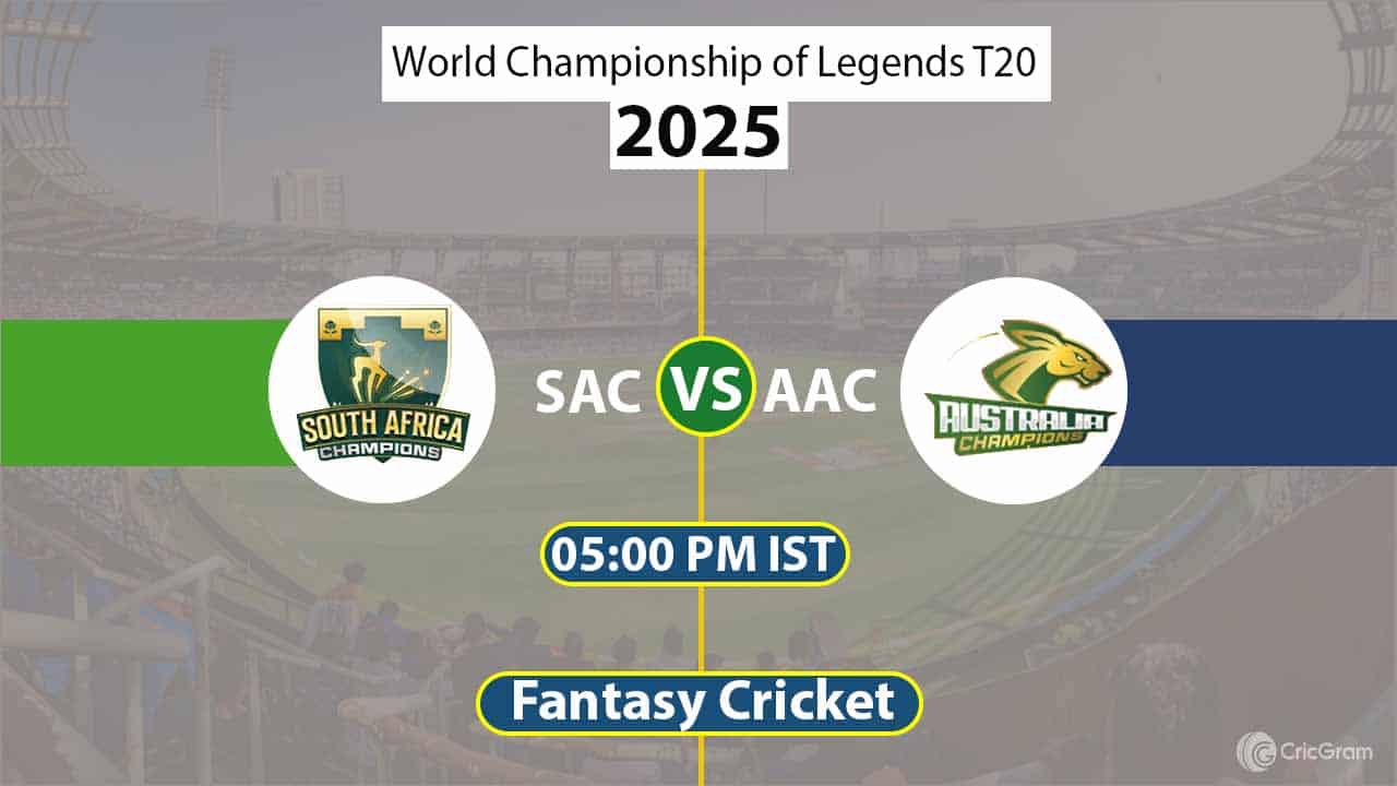 SAC vs AAC Dream 11 Team, 12th World Championship of Legends T20