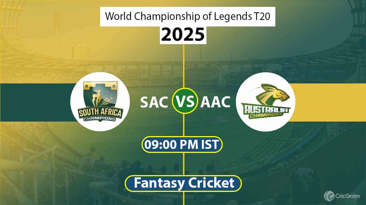 SAC vs AAC Dream 11 Team, 2nd Semi-Final Match World Championship of Legends T20
