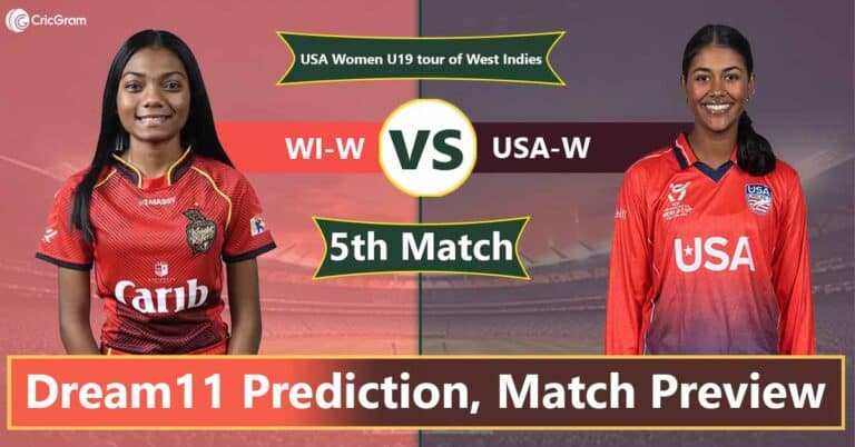 WI-W vs USA-W Dream 11 Team, 5th Match USA Women U19 tour of West Indies