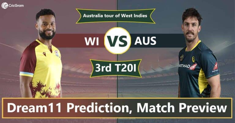 WI vs AUS Dream 11 Team, 3rd T20I Australia tour of West Indies