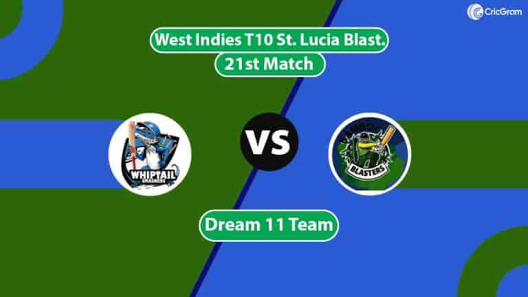 WTS vs BMB Dream 11 Team, 21st West Indies T10 St. Lucia Blast 2025