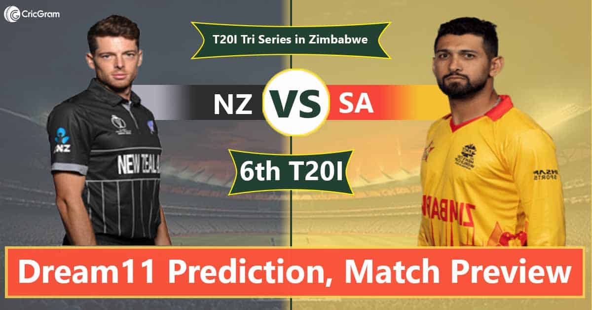 ZIM vs NZ Dream 11 Team, 6TH T20I T20I Tri Series in Zimbabwe