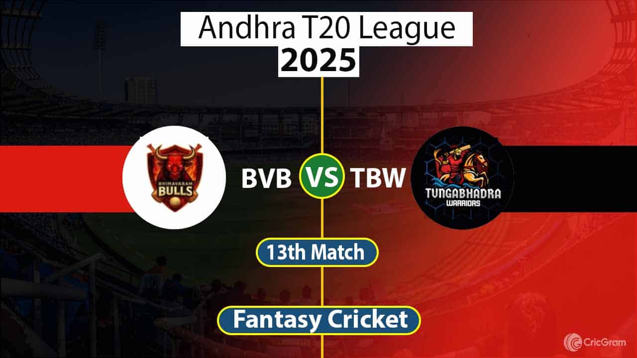 BVB vs TBW Dream 11 Team, 13th Match Andhra T20 League